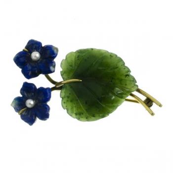 Zlatá brož ve tvaru květiny Zlatá brož ve tvaru květiny