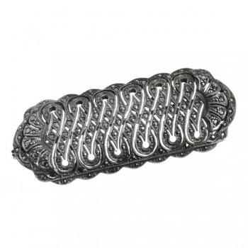 Stříbrná brož s markazity Stříbrná brož s markazity