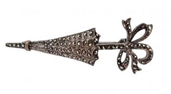 STŘÍBRNÁ LUXUSNÍ SECESNÍ BROŽ DEŠTNÍČEK STŘÍBRNÁ LUXUSNÍ SECESNÍ BROŽ DEŠTNÍČEK