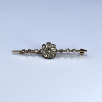 Zlatá brož s diamanty Zlatá brož s diamanty